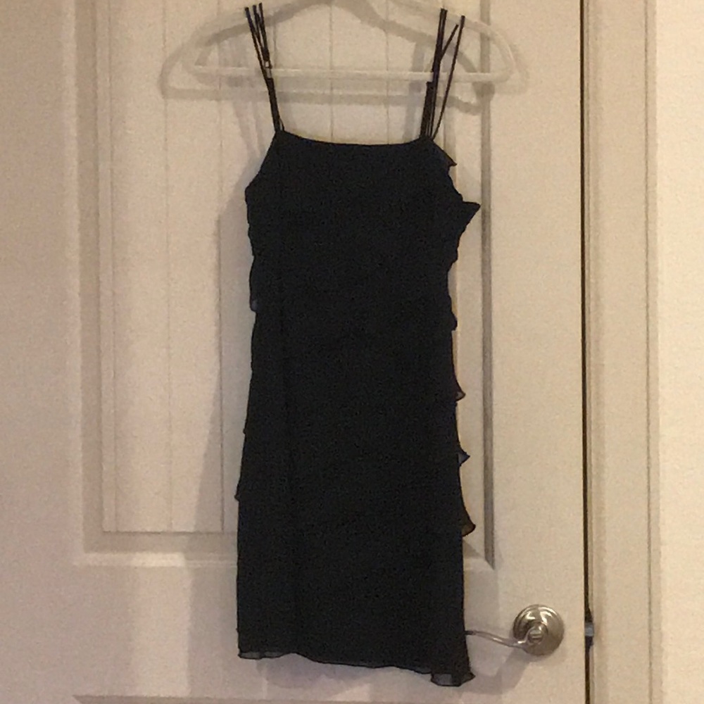 Tiered sheath ruffle cocktail dress